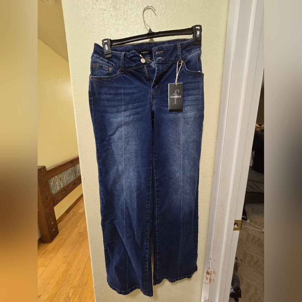 Flamingals Dark Blue Flare Jeans